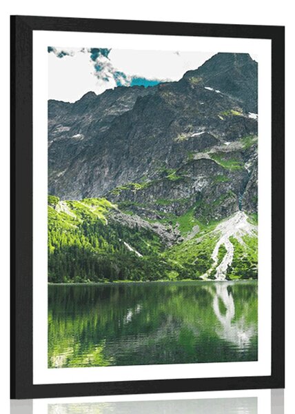 Poster cu passepartout ochiul mării în Tatra