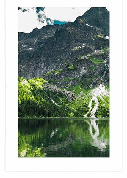Poster cu passepartout ochiul mării în Tatra
