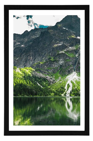 Poster cu passepartout ochiul mării în Tatra