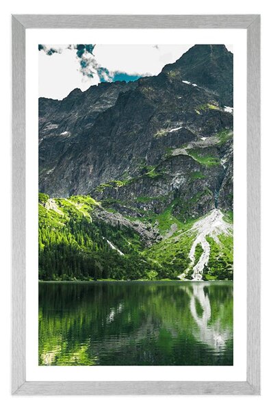 Poster cu passepartout ochiul mării în Tatra