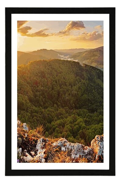 Poster cu passepartout Vrsatske rocks în Slovacia