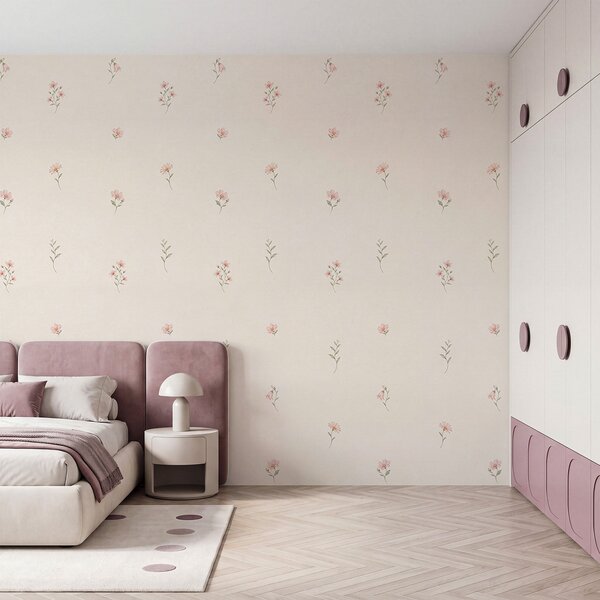 Fototapet Un model floral delicat, potrivit pentru orice spațiu, Fototapet flori, Fototapet populare, t01095 - Tapeko.ro