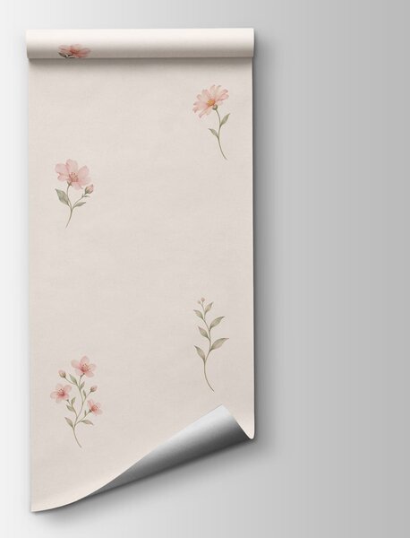 Fototapet Un model floral delicat, potrivit pentru orice spațiu, Fototapet flori, Fototapet populare, t01095 - Tapeko.ro
