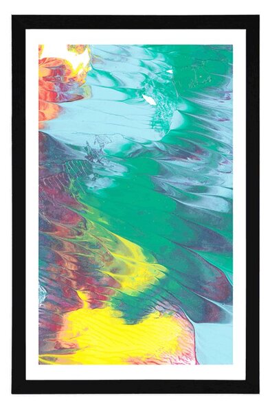 Poster cu passepartout abstracție în culori pastelate