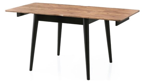 Masa extensibila TOTEM 3043, stejar/negru, PAL melaminat, 80/160x80x75