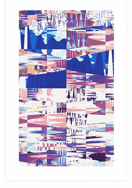 Poster cu passepartout modele geometrice