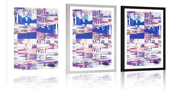 Poster cu passepartout modele geometrice