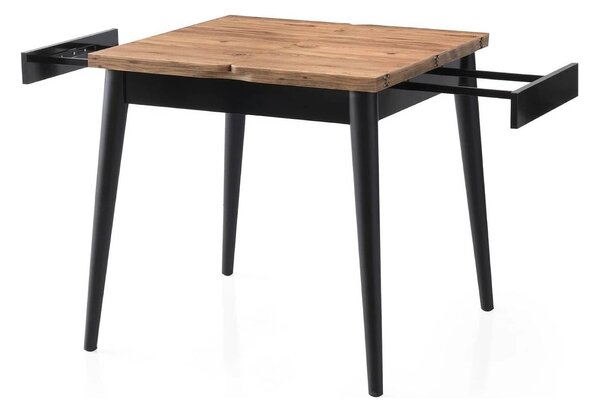 Masa extensibila TOTEM 3043, stejar/negru, PAL melaminat, 80/160x80x75