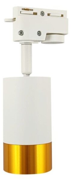 Corp de iluminat, proiector pe sina, LED GU10 35W, clasa protectie IP20, alb auriu
