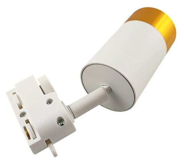 Corp de iluminat, proiector pe sina, LED GU10 35W, clasa protectie IP20, alb auriu