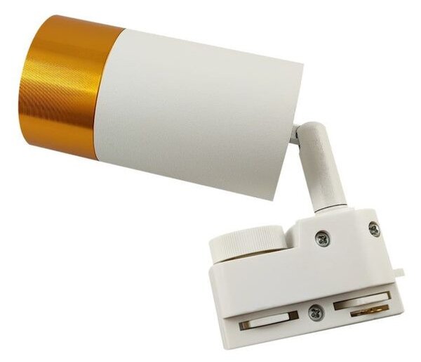 Corp de iluminat, proiector pe sina, LED GU10 35W, clasa protectie IP20, alb auriu