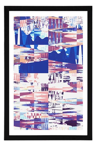 Poster cu passepartout modele geometrice