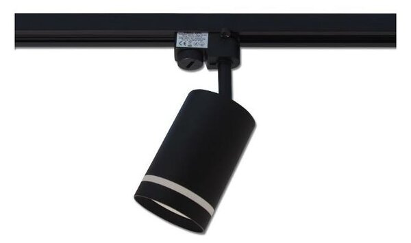 Reflector pe sina monofazata, bec LED GU10, lungime 190 mm, aluminiu, negru mat