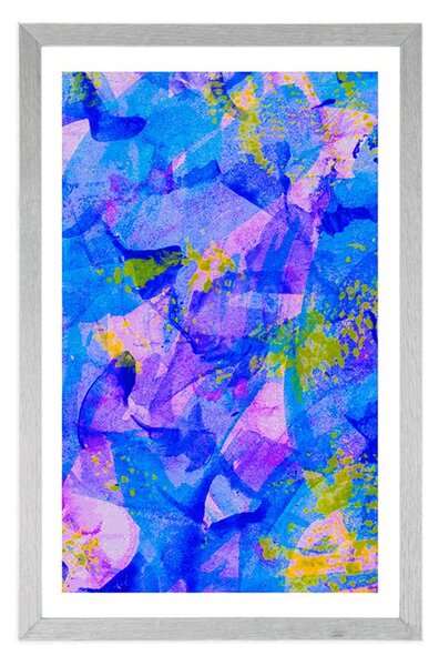 Poster cu passepartout artă abstractă pastelată