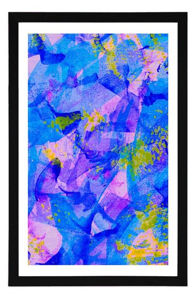 Poster cu passepartout artă abstractă pastelată