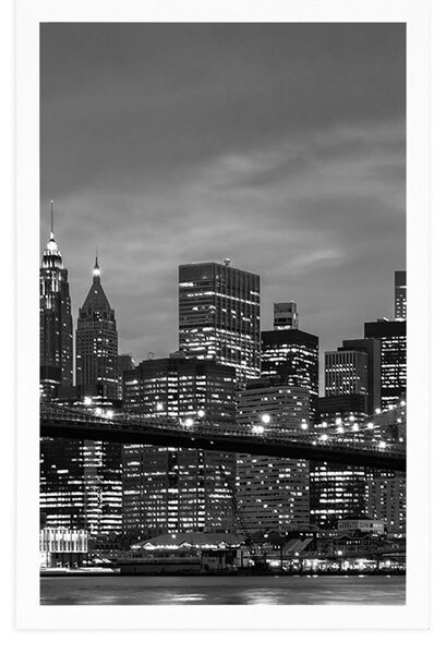 Poster pod în Brooklyn în design alb-negru