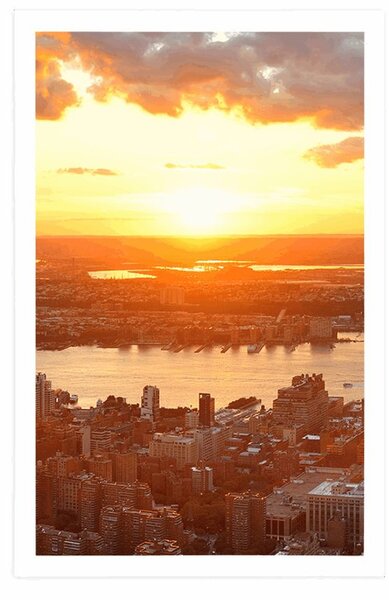 Poster apus de soare deasupra New York-ului