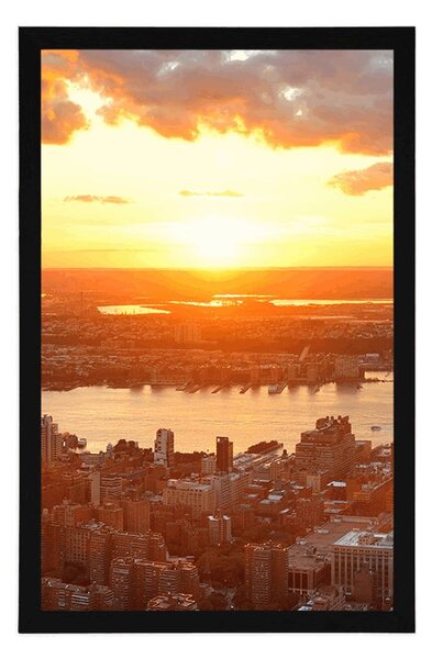Poster apus de soare deasupra New York-ului