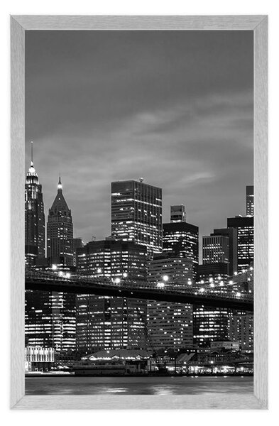 Poster pod în Brooklyn în design alb-negru