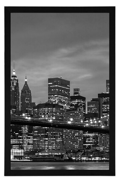 Poster pod în Brooklyn în design alb-negru