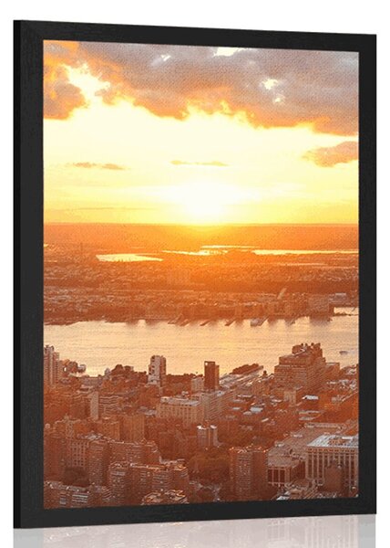 Poster apus de soare deasupra New York-ului