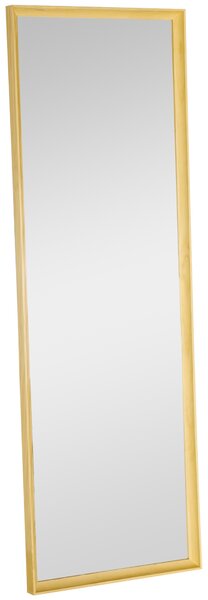 Oglinda cu design lung HOMCOM din lemn, vertical/orizontal, nuanta naturala | AOSOM RO