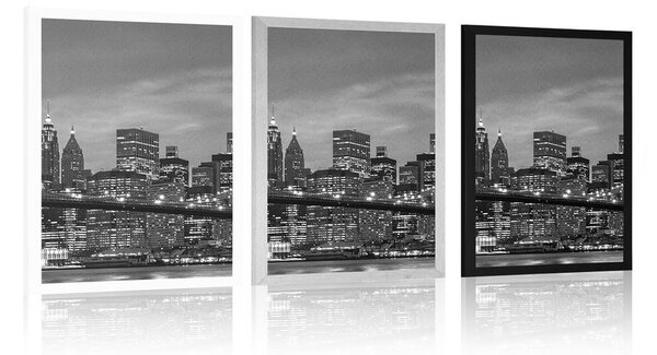 Poster pod în Brooklyn în design alb-negru
