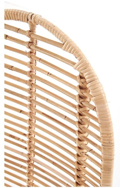 Scaun K337, stejar/negru, ratan natural/metal, 44X55X90 CM