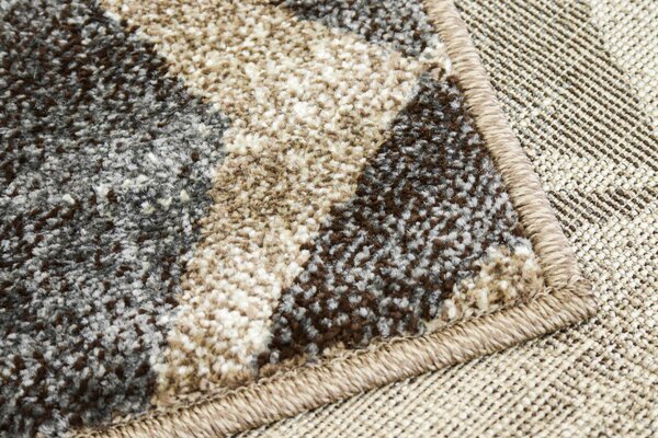 Covor Caleidoscop 13038-116, Marime 60 x 110 cm, Bej, Gri, Maro , Inaltime Fir 6 mm, Antialergic, Polipropilena, Living, Dormitor, Sufragerie, Birou