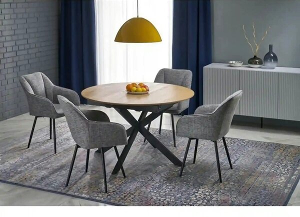 Masa extensibila 120 ACORD, stejar/negru