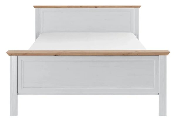 Cadru pat JASMIN 160x200, alb/stejar artisan, PAL
