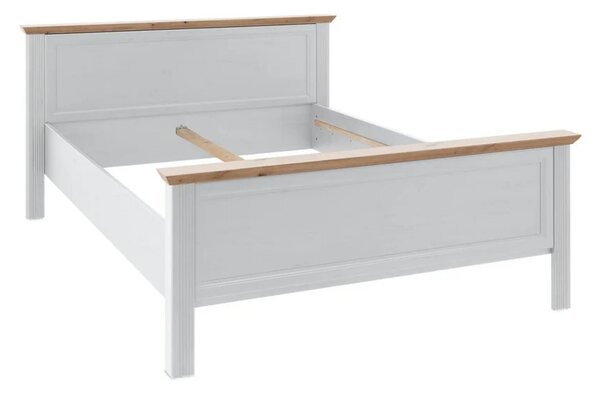 Cadru pat JASMIN 160x200, alb/stejar artisan, PAL