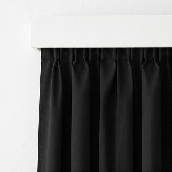 Draperie Blackout cu rejansa Neagra 140x244 cm – Opacitate 90%