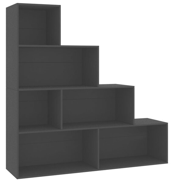 Bibliotecă/Separator cameră, negru, 155x24x160 cm, PAL