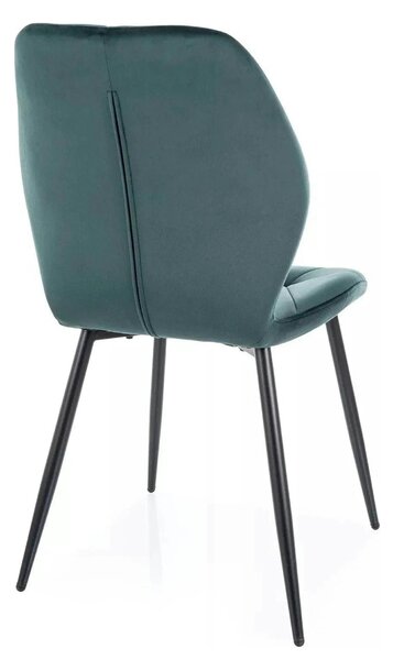 Scaun RICK, verde inchis - Bluvel 78, stofa catifelata/metal, 48x41x86