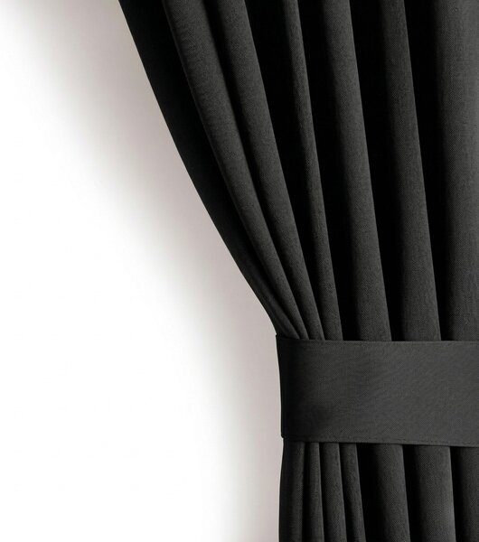 Draperie Blackout cu rejansa Neagra 140x244 cm – Opacitate 90%