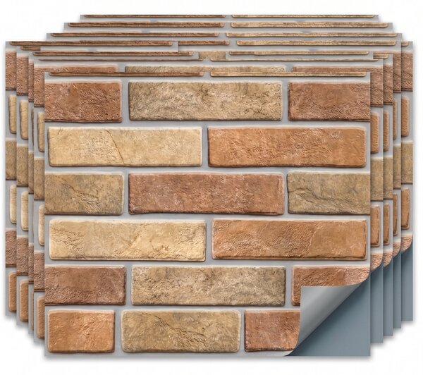 Panouri Decorative 3D Autoadezive, Imitatie Caramida, Set 10 buc (30x30 cm)