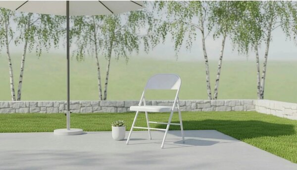 Scaun K565, alb, metal, 46x47x75 cm