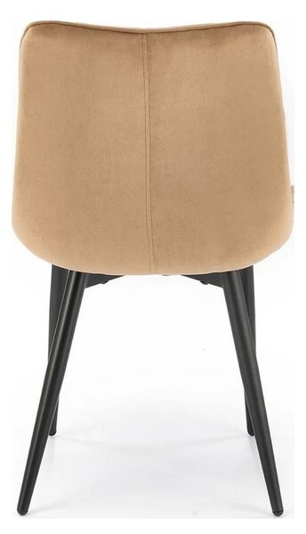 Scaun K580, bej - HLR 11, stofa catifelata/otel, 51x61x85 cm