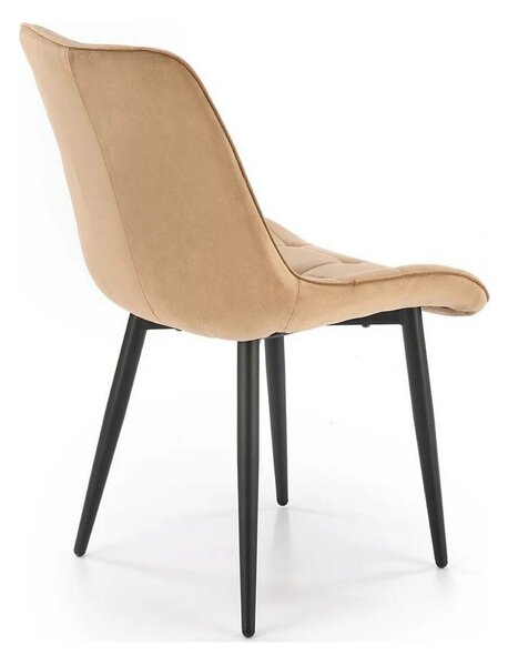 Scaun K580, bej - HLR 11, stofa catifelata/otel, 51x61x85 cm
