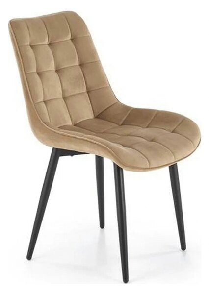Scaun K580, bej - HLR 11, stofa catifelata/otel, 51x61x85 cm