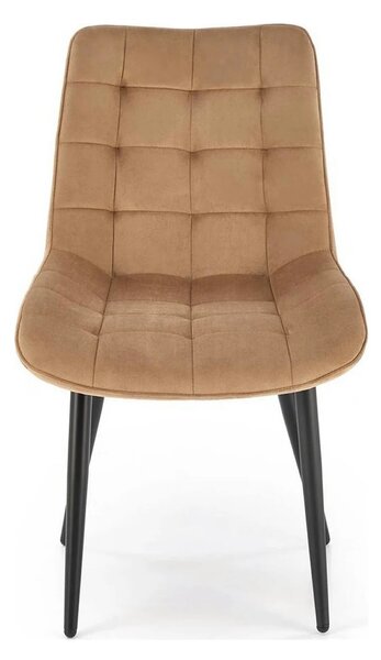 Scaun K580, bej - HLR 11, stofa catifelata/otel, 51x61x85 cm