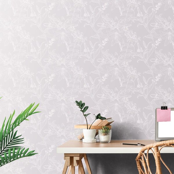 Tapet crin pictat în design gri