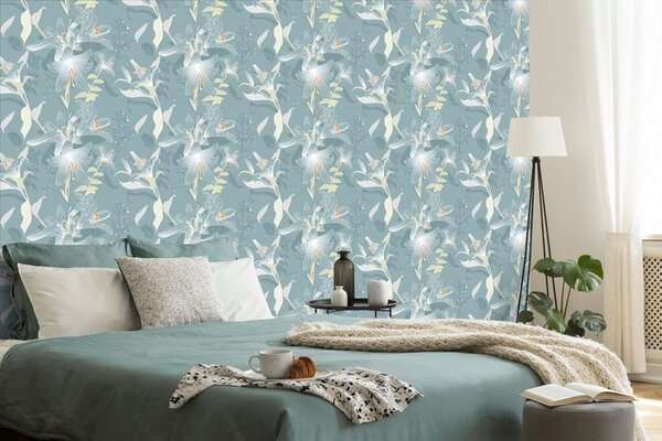 Tapet crin magic în design albastru