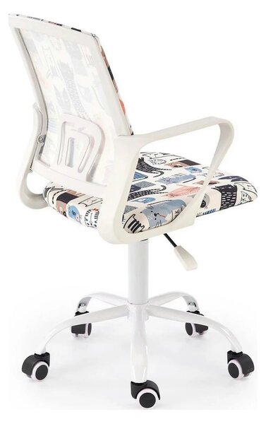 Scaun birou ORIS, multicolor, stofa clasica/metal, 51x51x88/100 cm