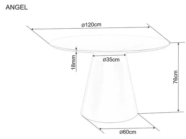 Masa extensibila ANGEL II, gri cu efect de marmura/negru, 120/160x120x