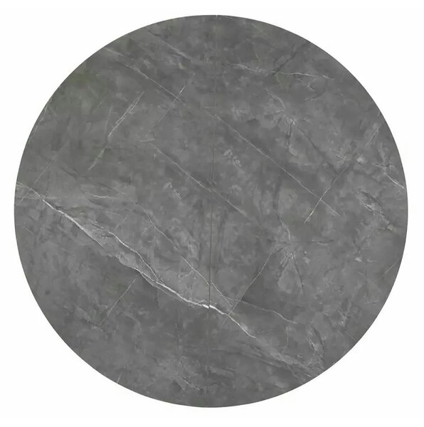 Masa extensibila ANGEL II, gri cu efect de marmura/negru, 120/160x120x