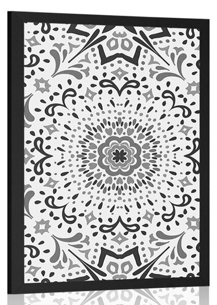 Poster modele etnice unice în design alb și negru
