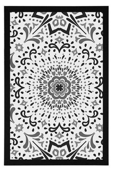 Poster modele etnice unice în design alb și negru