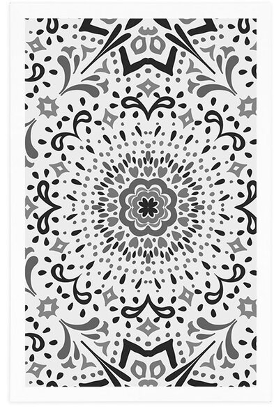 Poster modele etnice unice în design alb și negru